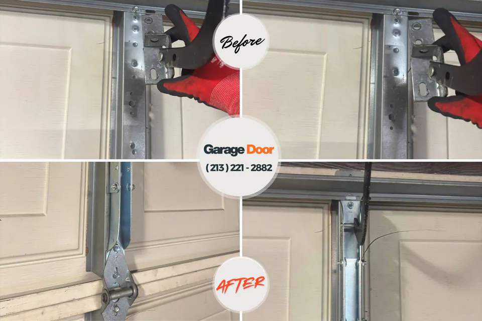 Before and after: garage door repair Lynchburg, MS